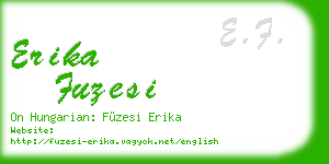 erika fuzesi business card